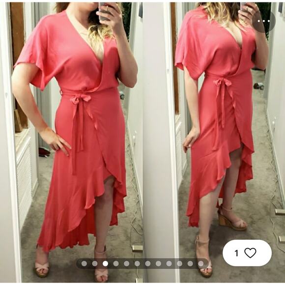 YFB V-Neck Lilly Wrap Maxi Dress Bronze Dolman Young Fabulous & Broke Revolve M - Picture 8 of 16